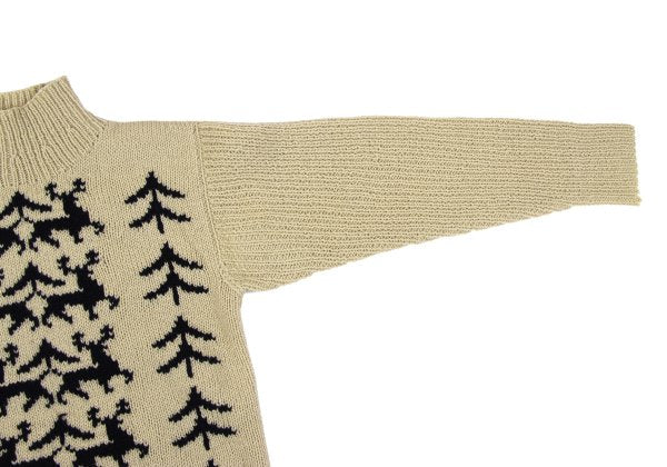 45rpm Wool Nordic Low Gauge High Neck Sweater Beige Size M
