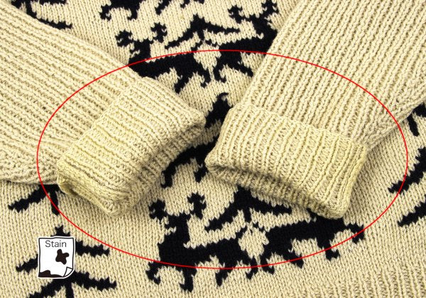 45rpm Wool Nordic Low Gauge High Neck Sweater Beige Size M