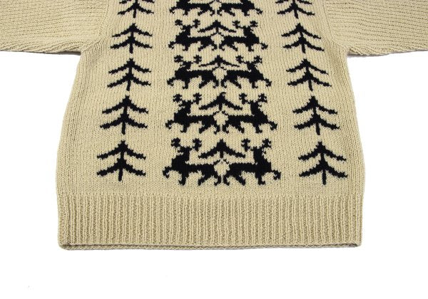 45rpm Wool Nordic Low Gauge High Neck Sweater Beige Size M