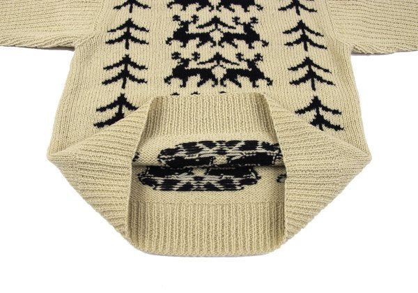 45rpm Wool Nordic Low Gauge High Neck Sweater Beige Size M