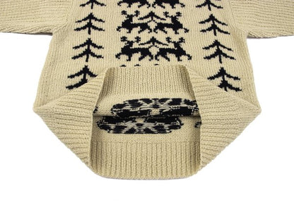 45rpm Wool Nordic Low Gauge High Neck Sweater Beige Size M