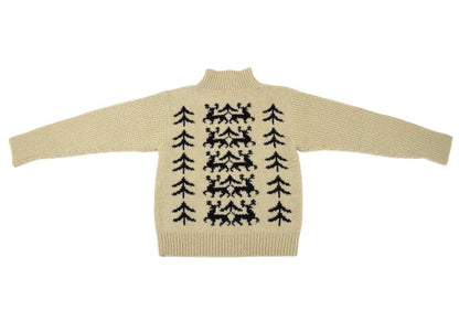 45rpm Wool Nordic Low Gauge High Neck Sweater Beige Size M