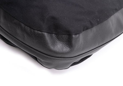 Y's Leather Trim Tote Bag Black