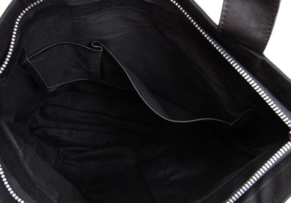 Y's Leather Trim Tote Bag Black