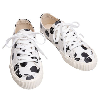Y's Canvas Dot Print Low-Top Sneakers White Size 23CM