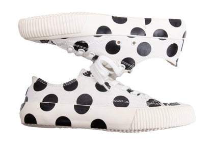Y's Canvas Dot Print Low-Top Sneakers White Size 23CM