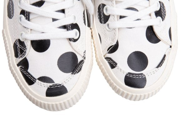 Y's Canvas Dot Print Low-Top Sneakers White Size 23CM