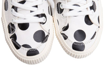 Y's Canvas Dot Print Low-Top Sneakers White Size 23CM