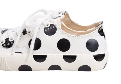 Y's Canvas Dot Print Low-Top Sneakers White Size 23CM