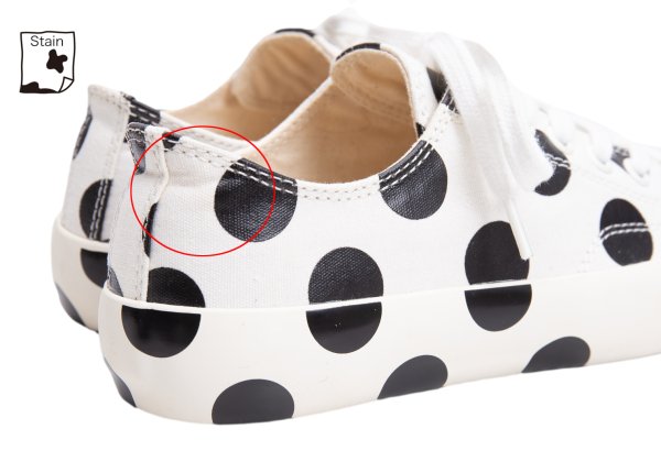 Y's Canvas Dot Print Low-Top Sneakers White Size 23CM