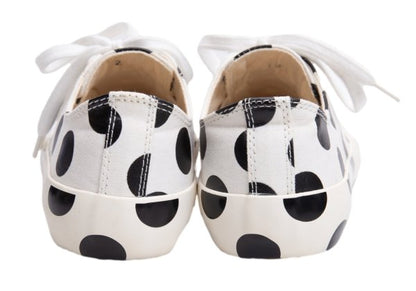 Y's Canvas Dot Print Low-Top Sneakers White Size 23CM