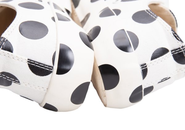 Y's Canvas Dot Print Low-Top Sneakers White Size 23CM