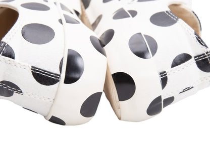 Y's Canvas Dot Print Low-Top Sneakers White Size 23CM