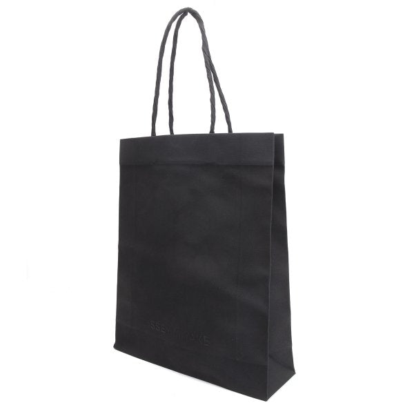 ISSEY MIYAKE Logo Embroidered Bag Black
