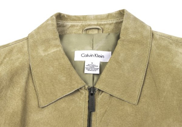 Calvin Klein Leather Jacket Beige Size M