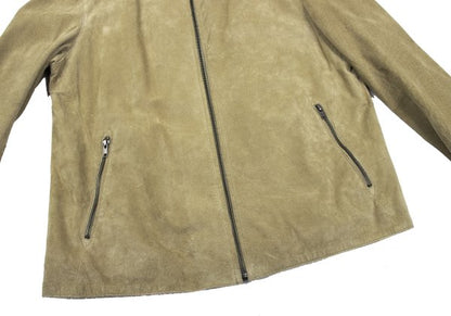 Calvin Klein Leather Jacket Beige Size M