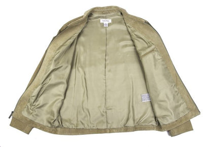 Calvin Klein Leather Jacket Beige Size M