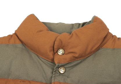 Karl Helmut Cotton Logo Patch Border Down Vest Orange Size M