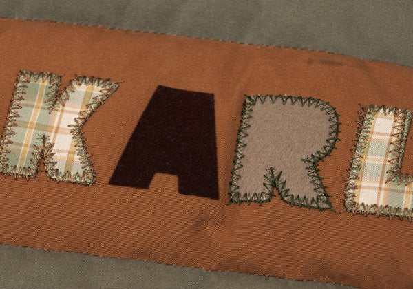 Karl Helmut Cotton Logo Patch Border Down Vest Orange Size M