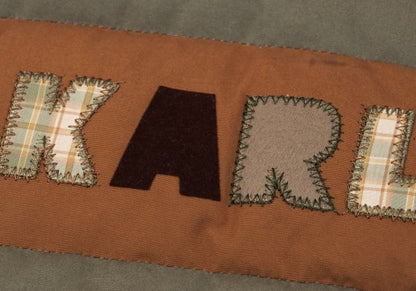 Karl Helmut Cotton Logo Patch Border Down Vest Orange Size M