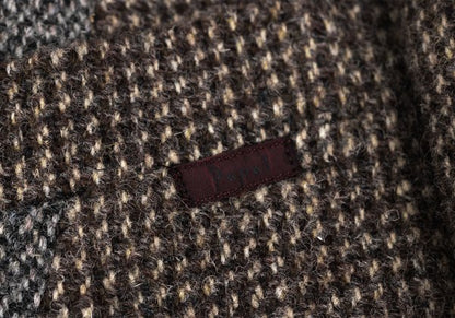 Papas Harris Tweed Patchwork Jacket Brown Size M46