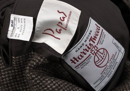 Papas Harris Tweed Patchwork Jacket Brown Size M46