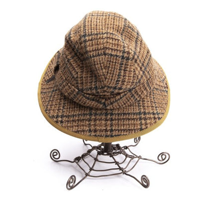 Papas Wool Check Tweed Hat Brown Size M