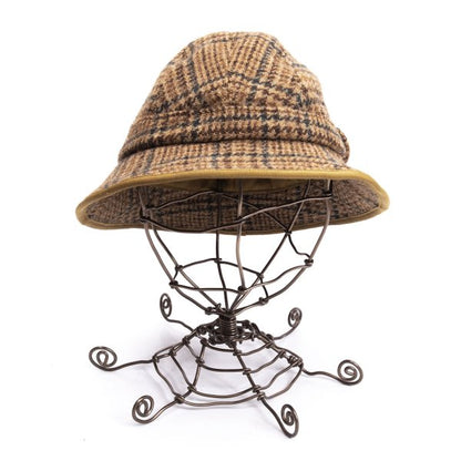 Papas Wool Check Tweed Hat Brown Size M