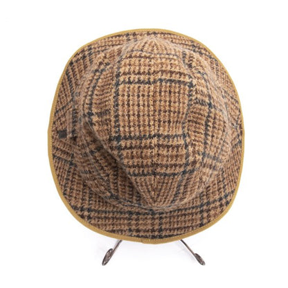Papas Wool Check Tweed Hat Brown Size M