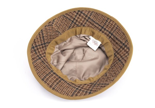 Papas Wool Check Tweed Hat Brown Size M
