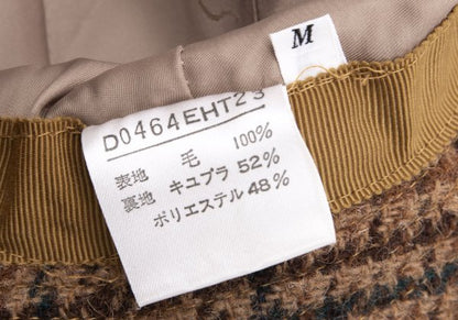 Papas Wool Check Tweed Hat Brown Size M
