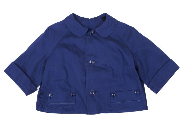 Yohji Yamamoto NOIR Cotton Raglan Round Jacket Blue Size 2