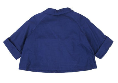 Yohji Yamamoto NOIR Cotton Raglan Round Jacket Blue Size 2