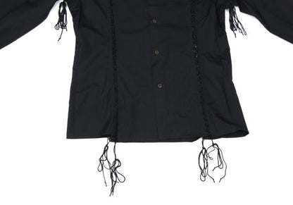 Jean Paul GAULTIER HOMME Cotton Lace-Up Shirt Black Size 48