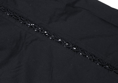 Jean Paul GAULTIER HOMME Cotton Lace-Up Shirt Black Size 48