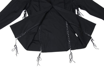 Jean Paul GAULTIER HOMME Cotton Lace-Up Shirt Black Size 48