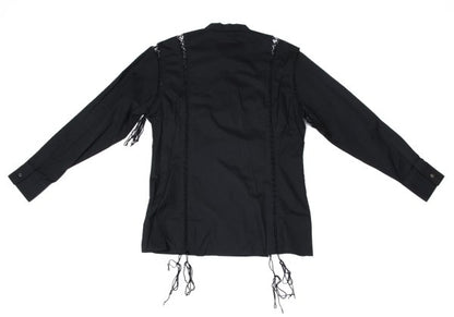 Jean Paul GAULTIER HOMME Cotton Lace-Up Shirt Black Size 48