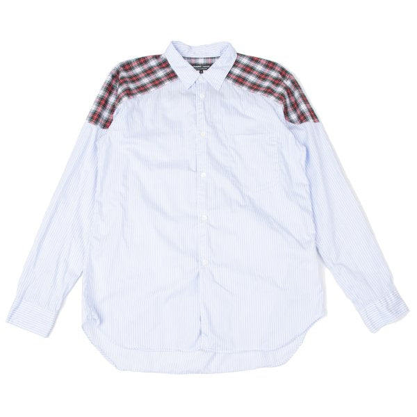 COMME des GARCONS HOMME DEUX Yoke Check Shirt Blue Size L
