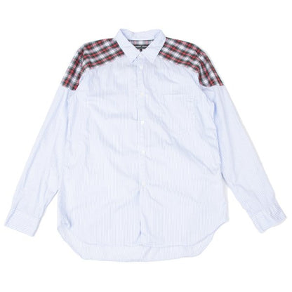 COMME des GARCONS HOMME DEUX Yoke Check Shirt Blue Size L