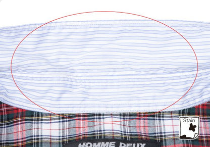 COMME des GARCONS HOMME DEUX Yoke Check Shirt Blue Size L