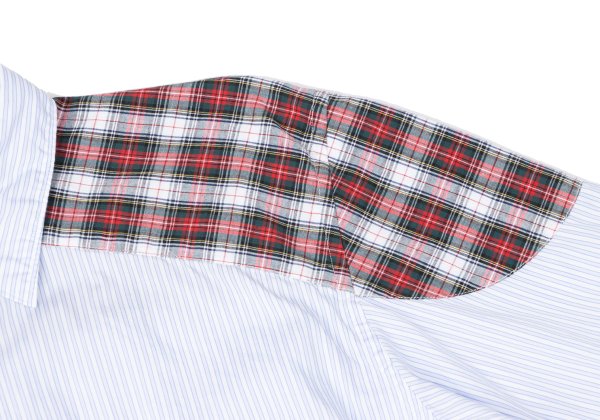 COMME des GARCONS HOMME DEUX Yoke Check Shirt Blue Size L