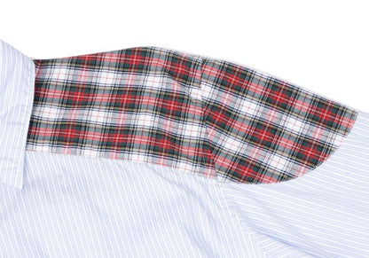 COMME des GARCONS HOMME DEUX Yoke Check Shirt Blue Size L