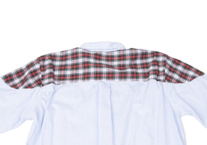 COMME des GARCONS HOMME DEUX Yoke Check Shirt Blue Size L