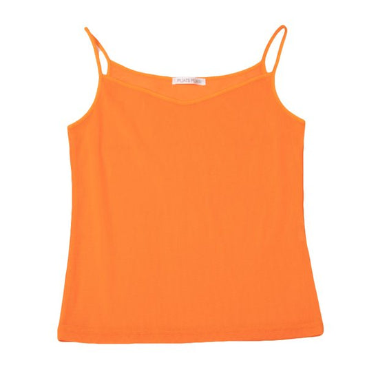 PLEATS PLEASE Mesh Camisole Orange Size 3