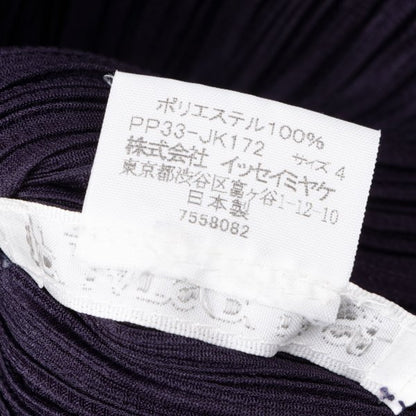 PLEATS PLEASE Zigzag Skipper High Neck L/S Tee Purple Size 4