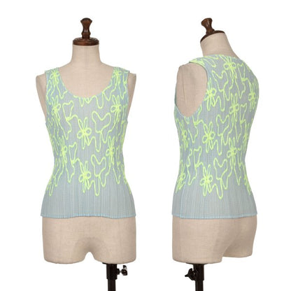 PLEATS PLEASE Neon Taping Mesh Tank Top Size 3