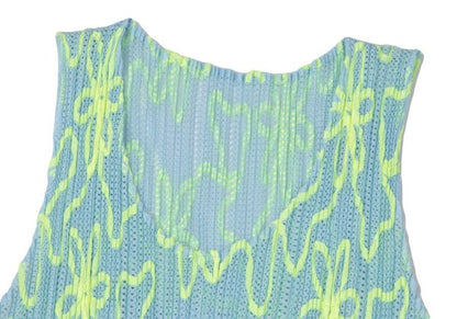PLEATS PLEASE Neon Taping Mesh Tank Top Size 3
