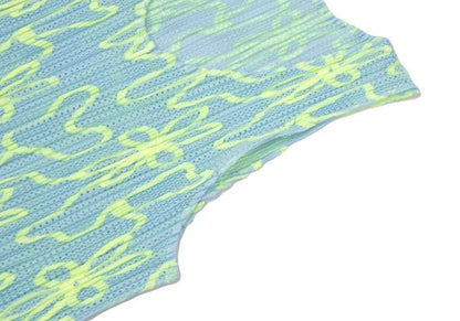 PLEATS PLEASE Neon Taping Mesh Tank Top Size 3