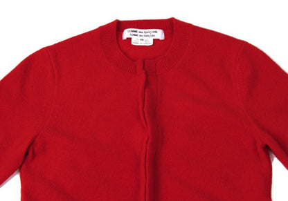 COMME des GARCONS Wool Crewneck Cardigan Red Size XS