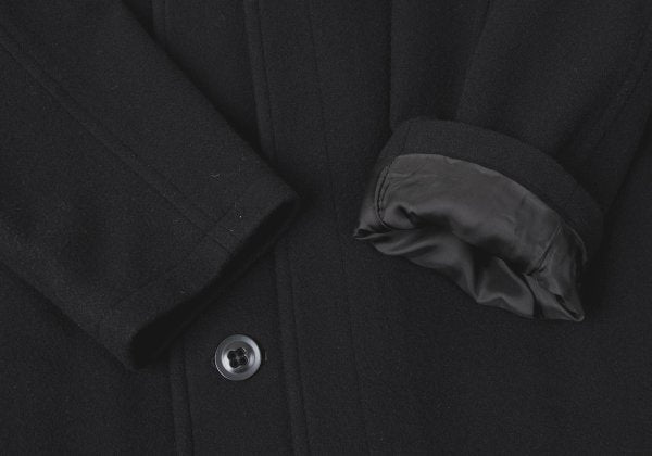 Y's 24AW Wool Mossa Left Lapel Coat Black Size 1